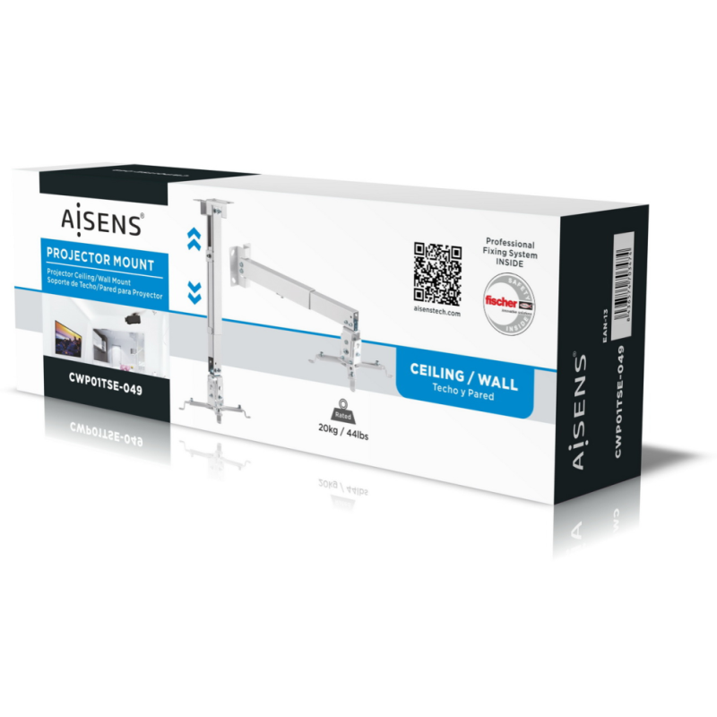 AISENS CWP01TSE-049 montaje para projector Pared/techo Blanco