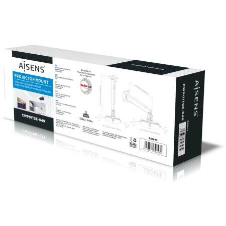 AISENS CWP01TSE-049 montaje para projector Pared/techo Blanco