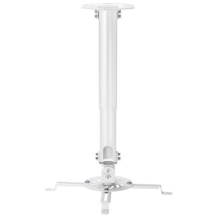 AISENS Soporte Universal Giratorio, Inclinable y Extensible de Techo para Proyector 13.5Kg, Blanco