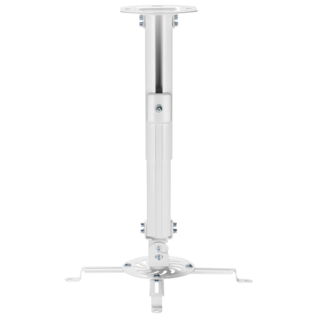 AISENS Soporte Universal Giratorio, Inclinable y Extensible de Techo para Proyector 13.5Kg, Blanco