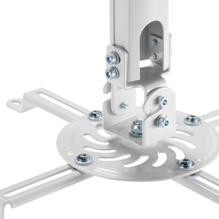 AISENS Soporte Universal Giratorio, Inclinable y Extensible de Techo para Proyector 13.5Kg, Blanco