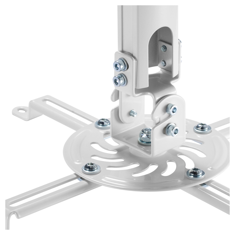 AISENS Soporte Universal Giratorio, Inclinable y Extensible de Techo para Proyector 13.5Kg, Blanco