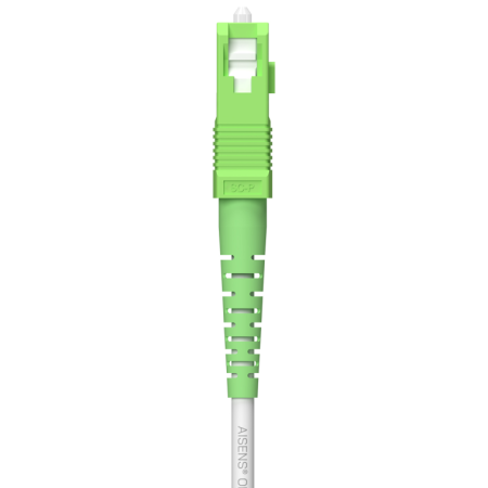 AISENS Cable Fibra Óptica Latiguillo G657A2 3.0 9/125 SMF Simplex CPR DCA LSZH, SC/APC-SC/APC, Blanco, 80 m