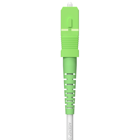 AISENS Cable Fibra Óptica Latiguillo G657A2 3.0 9/125 SMF Simplex CPR DCA LSZH, SC/APC-SC/APC, Blanco, 80 m