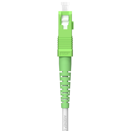 AISENS Cable Fibra Óptica Latiguillo G657A2 3.0 9/125 SMF Simplex CPR DCA LSZH, SC/APC-SC/APC, Blanco, 80 m