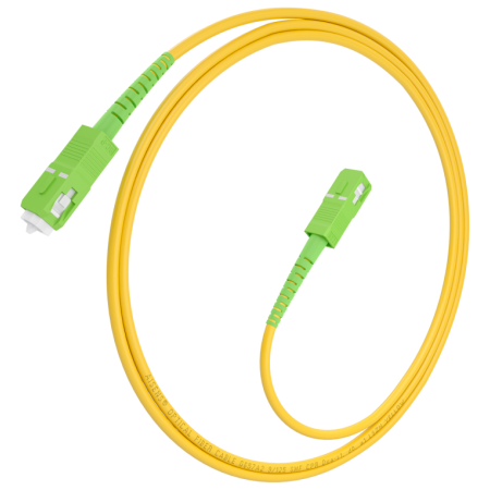 AISENS Cable Fibra Óptica Latiguillo G657A2 3.0 9/125 SMF Simplex CPR DCA LSZH, SC/APC-SC/APC, Amarillo, 2.0m