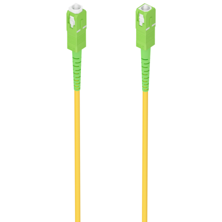 AISENS Cable Fibra Óptica Latiguillo G657A2 3.0 9/125 SMF Simplex CPR DCA LSZH, SC/APC-SC/APC, Amarillo, 3.0m