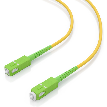 AISENS Cable Fibra Óptica Latiguillo G657A2 3.0 9/125 SMF Simplex CPR DCA LSZH, SC/APC-SC/APC, Amarillo, 3.0m