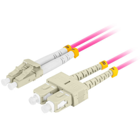 Lanberg FO-LUSU-MD41-0010-VT Cable de fibra óptica e InfiniBand 1 m LC SC LC/SC Violeta