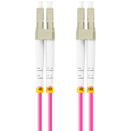 Lanberg FO-LULU-MD41-0050-VT Cable de fibra óptica e InfiniBand 5 m LC Violeta