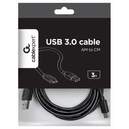 Gembird CCP-USB2-AMCM-10 cable USB USB 2.0 3 m USB A USB C 0,48 Gbit/s Negro