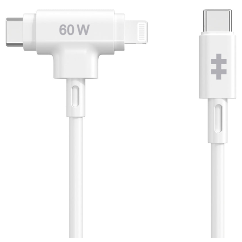 HYPER HyperJuice cable USB USB 2.0 1,5 m USB C USB C/Lightning Blanco