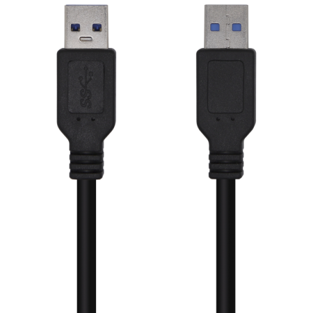 AISENS Cable USB 3.0, Tipo A/M-A/M, Negro, 2.0m