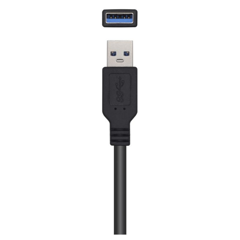 AISENS Cable USB 3.0 Prolongador Con Amplificador, Tipo A/M-A/H, Negro, 5.0m