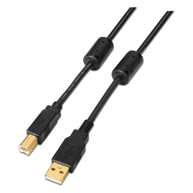 AISENS A101-0010 cable USB USB 2.0 3 m USB A USB B Negro