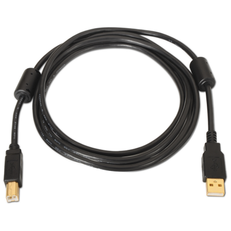 AISENS A101-0010 cable USB USB 2.0 3 m USB A USB B Negro