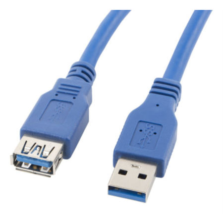 Lanberg CA-US3E-10CC-0018-B cable USB 1,8 m USB A Azul