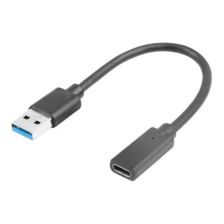 Lanberg AD-UC-UA-03 cable USB USB 3.2 Gen 1 (3.1 Gen 1) 0,15 m USB type A USB Tipo C Negro