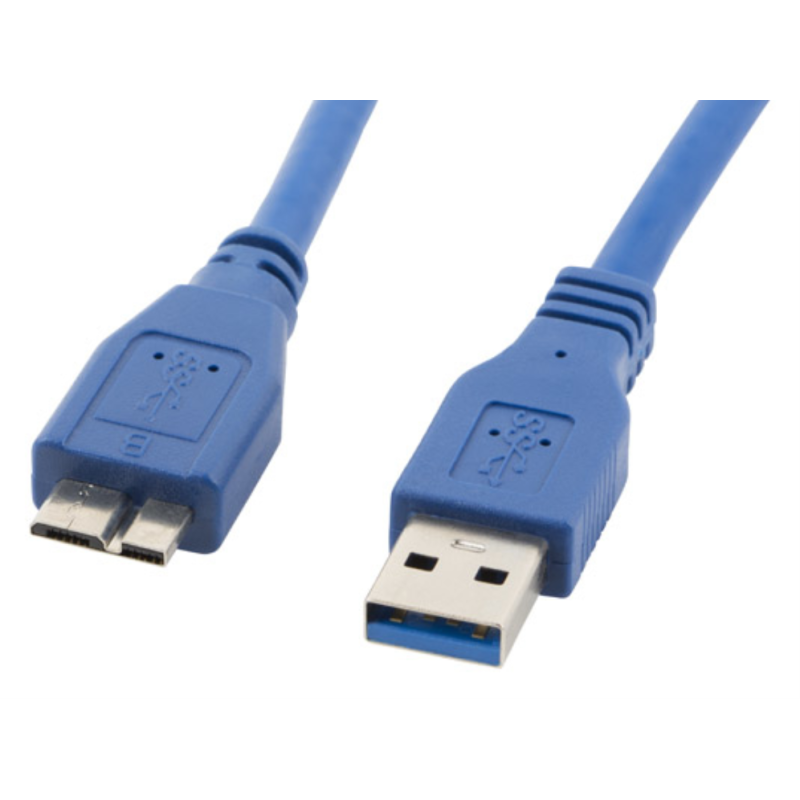 Lanberg CA-US3M-10CC-0005-B cable USB 0,5 m Micro-USB A USB A Azul