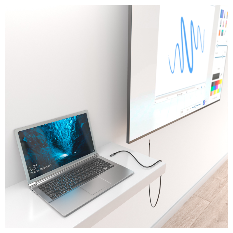 AISENS Cable USB4 Gen3x2 Aluminio 40Gbps 8K@60Hz 5A 48V 240W E-Mark, Tipo USB-C/M-USB-C/M, Negro, 0.5M