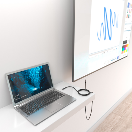 AISENS Cable USB 3.2 Gen2 Aluminio 10Gbps 8K@30Hz 5A 100W E-Mark, Tipo USB-C/M-USB-C/M, Negro, 4.0m