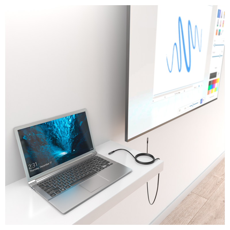 AISENS Cable USB 3.2 Gen2 Aluminio 10Gbps 8K@30Hz 5A 100W E-Mark, Tipo USB-C/M-USB-C/M, Negro, 4.0m