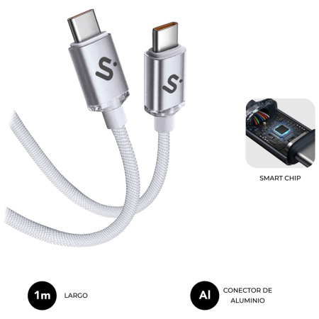 SUBBLIM CABLE OPTIMUS 60W C-C 1m WHITE