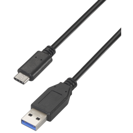 AISENS Cable USB 3.1 Gen 2 10 Gbps 3 A, Tipo C/M-A/M, Negro, 1.5m
