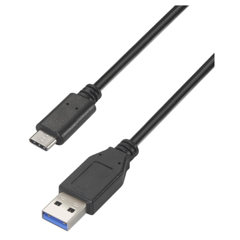 AISENS Cable USB 3.1 Gen 2 10 Gbps 3 A, Tipo C/M-A/M, Negro, 1.5m