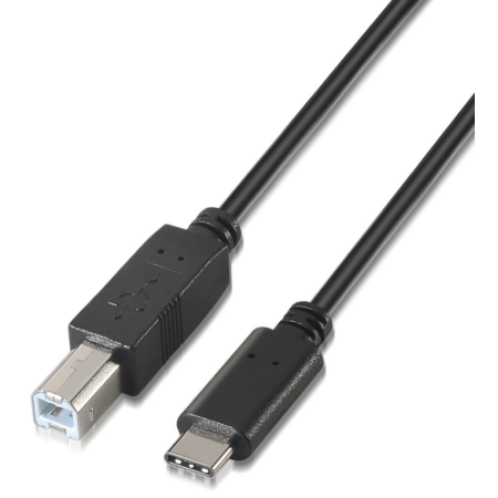 AISENS A107-0053 cable USB USB 2.0 1 m USB C USB B Negro