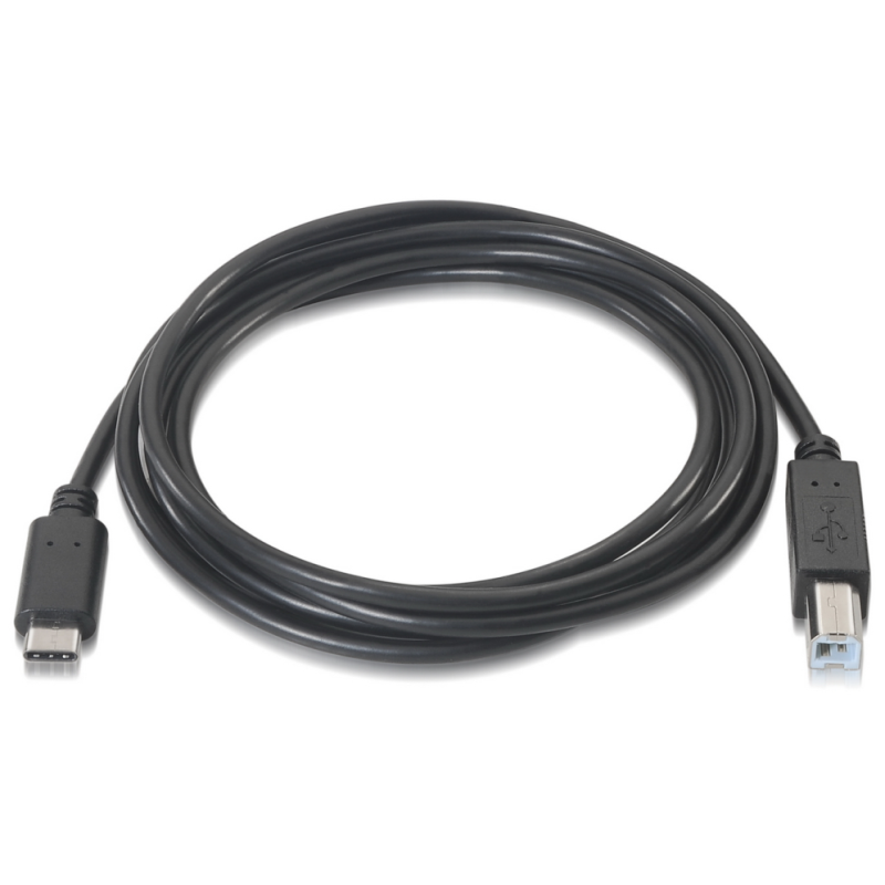 AISENS A107-0053 cable USB USB 2.0 1 m USB C USB B Negro