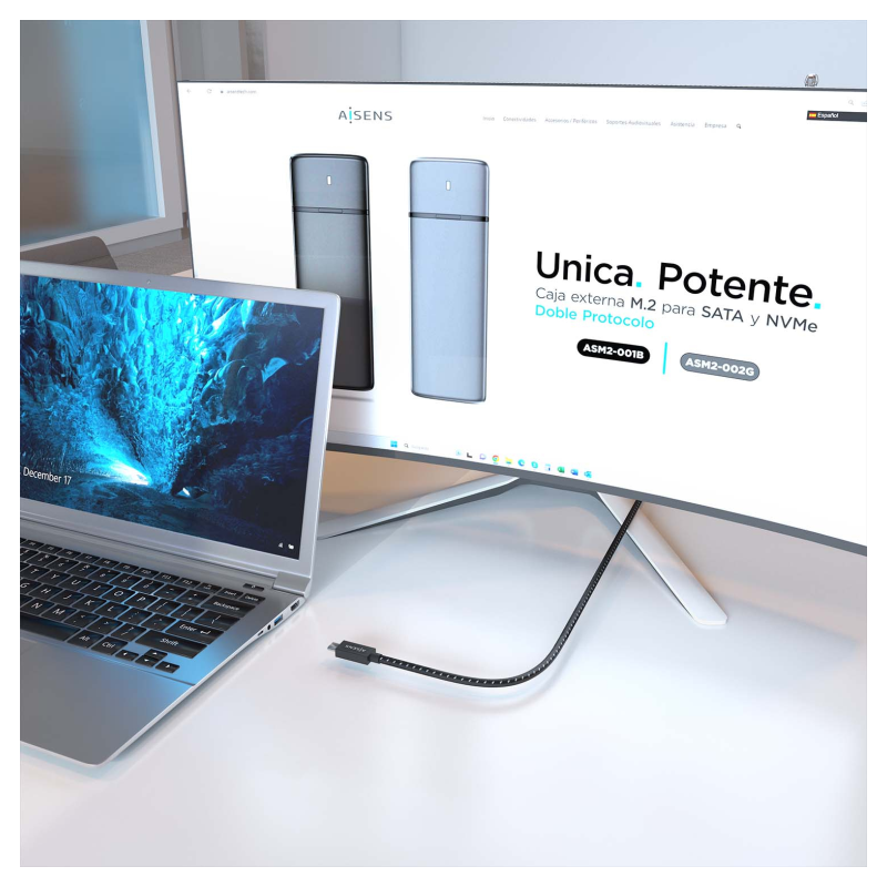 AISENS A156-0866 cable USB USB4 Gen 3x2 0,5 m USB C