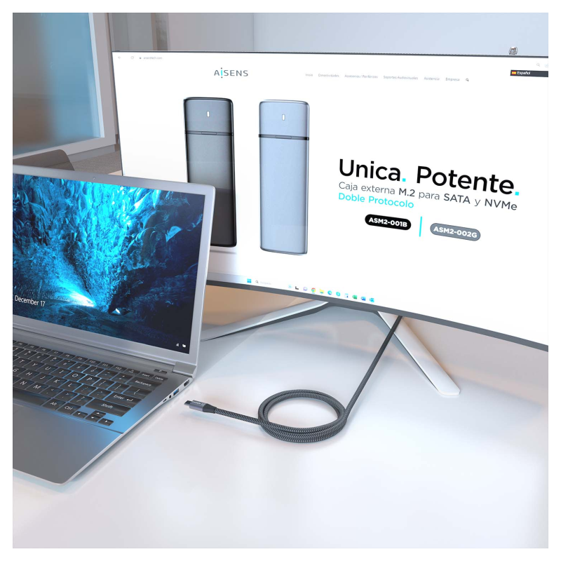 AISENS A107-0875 cable USB USB 3.2 Gen 2x2 3 m USB C