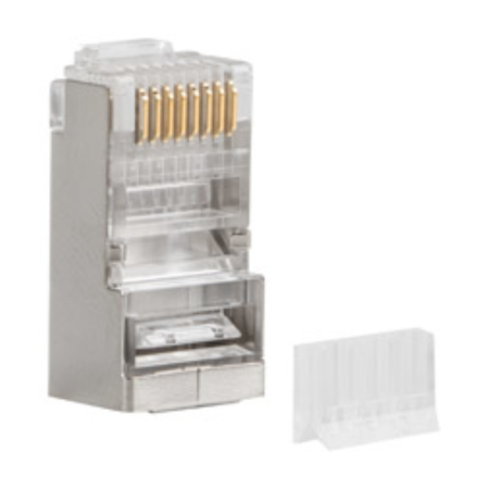 Lanberg PLS-6000 conector RJ-45 Acero inoxidable, Transparente