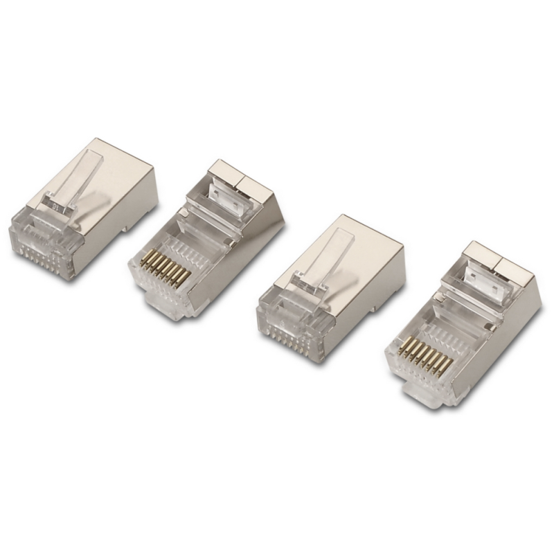 AISENS A139-0298 conector RJ-45 Acero inoxidable, Transparente