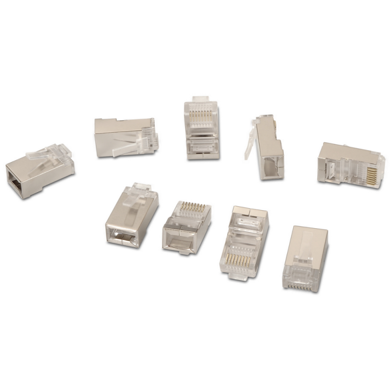 AISENS A139-0298 conector RJ-45 Acero inoxidable, Transparente