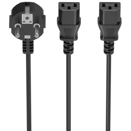 AISENS A132-0864 cable de transmisión 3 m CEE7/7 Acoplador C13 2 x