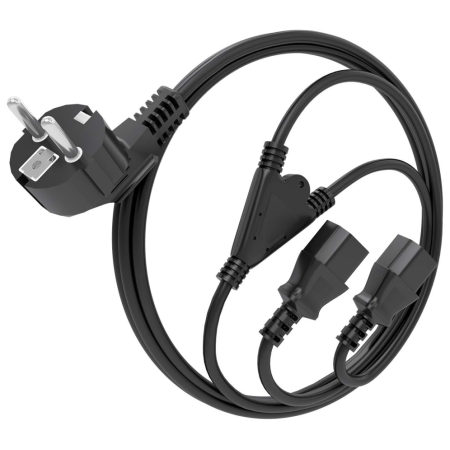 AISENS A132-0864 cable de transmisión 3 m CEE7/7 Acoplador C13 2 x
