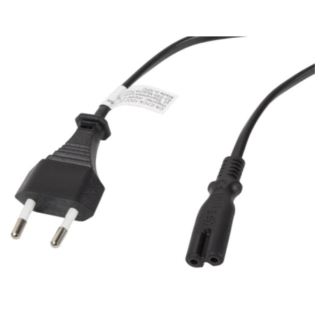 Lanberg CA-C7CA-10CC-0030-BK cable de transmisión Negro 3 m C7 acoplador CEE7/16