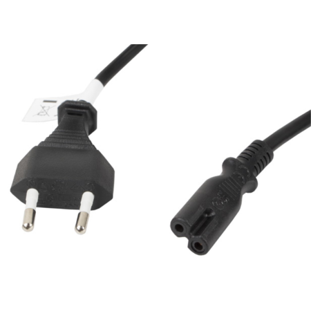 Lanberg CA-C7CA-11CC-0018-BK cable de transmisión Negro 1,8 m C7 acoplador CEE7/16