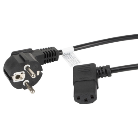 Lanberg CA-C13C-12CC-0018-BK cable de transmisión Negro 2 m C13 acoplador CEE7/7