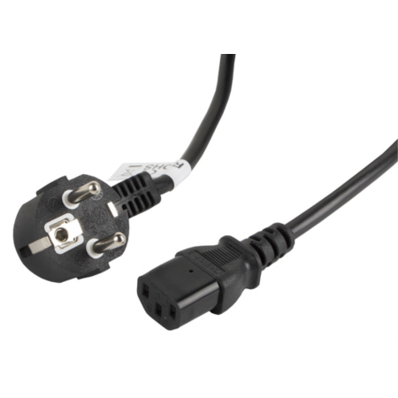 Lanberg CA-C13C-11CC-0030-BK cable de transmisión Negro 3 m C13 acoplador CEE7/7