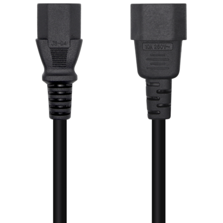AISENS Cable Alimentación CPU, C13/H-C14/M, Negro, 3.0m