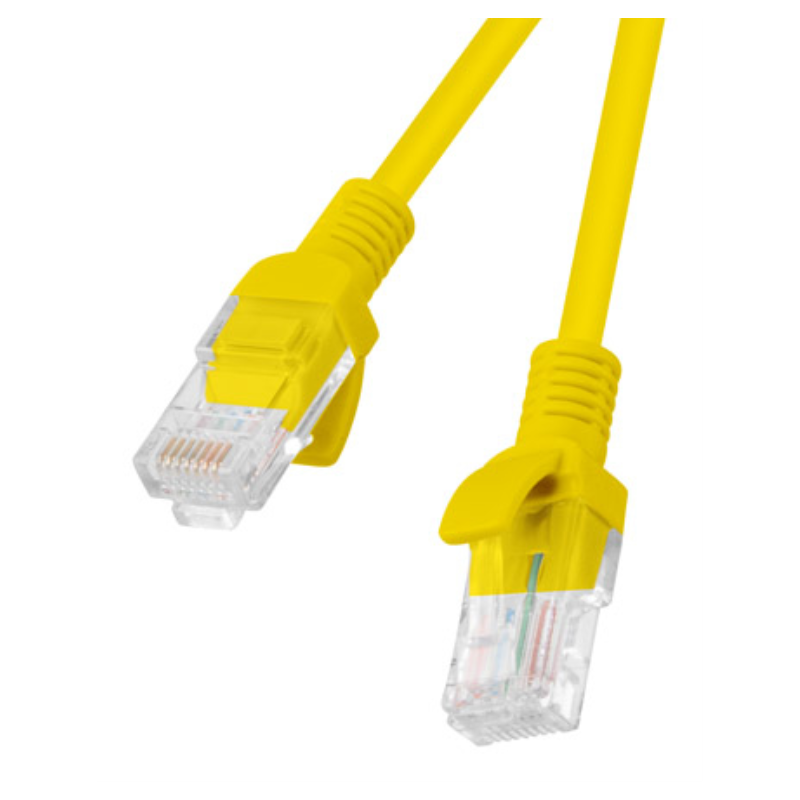 Lanberg PCU5-10CC-0500-Y cable de red Amarillo 5 m Cat5e U/UTP (UTP)