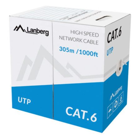 Lanberg LCU6-11CU-0305-S cable de red Gris 305 m Cat6 U/UTP (UTP)