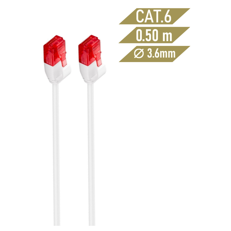 Ewent IM1036 cable de red Blanco 0,5 m Cat6 U/UTP (UTP)