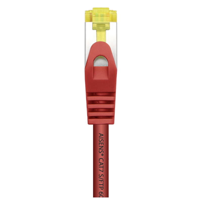 AISENS Cable De Red Latiguillo RJ45 LSZH Cat.7 600 MHz S/FTP PIMF AWG26, Rojo, 25 cm