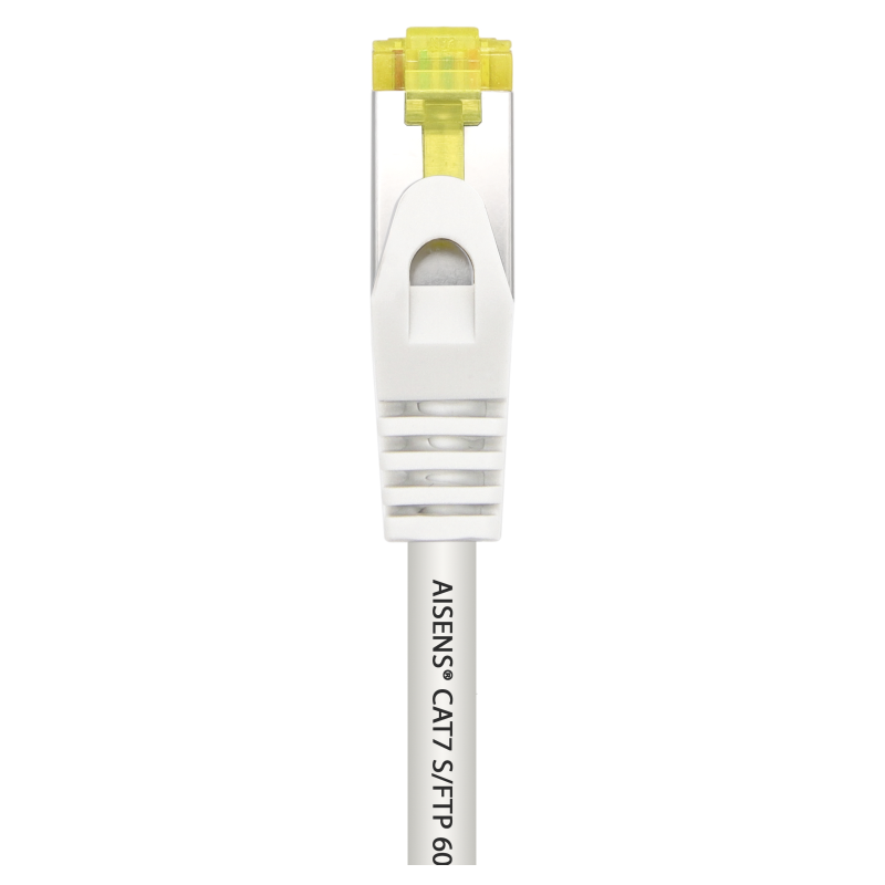 AISENS Cable De Red Latiguillo RJ45 LSZH Cat.7 600 MHz S/FTP PIMF AWG26, Blanco, 1.0 m
