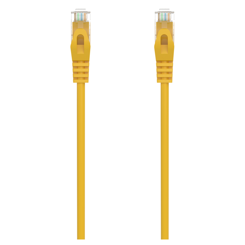 AISENS Cable de Red Latiguillo RJ45 LSZH Cat.6A 500 Mhz UTP AWG24, Amarillo, 1.5M