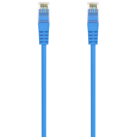 AISENS Cable de Red Latiguillo RJ45 LSZH Cat.6A 500 Mhz UTP AWG24, Azul, 0.5M
